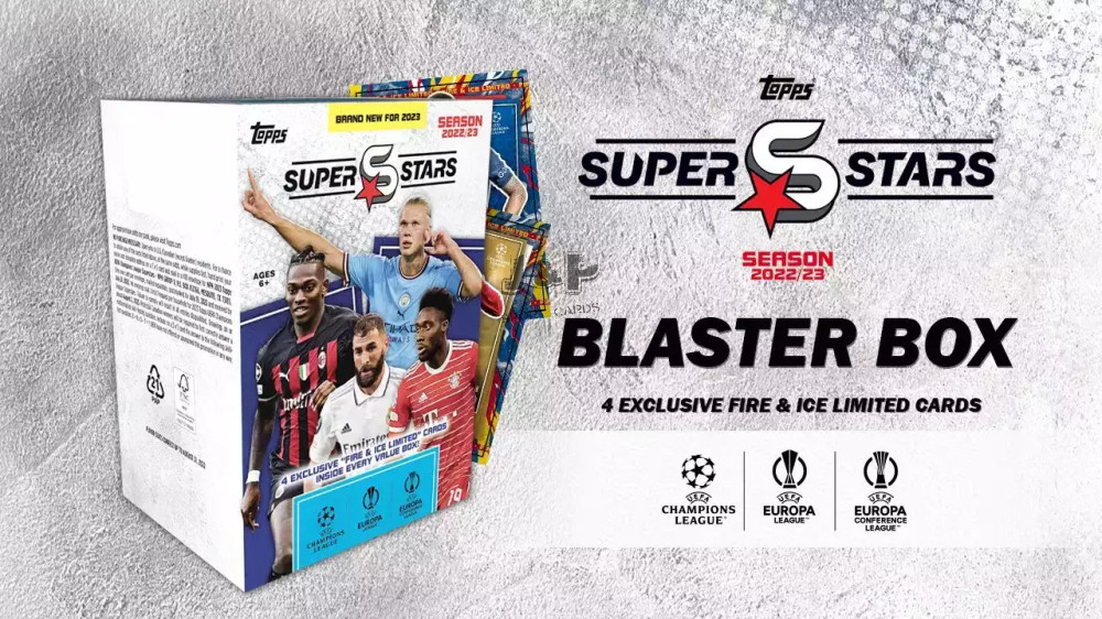 2022 23 Topps UEFA Superstars Soccer Blaster Box focis kár