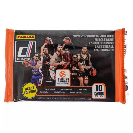 2023-24 Panini Donruss Turkish Airlines EuroLeague Basketball Hobby Pack kosaras kártya csomag