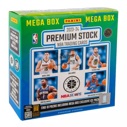 2023-24 Panini NBA Hoops Premium Stock Basketball MEGA box - kosaras kártya doboz