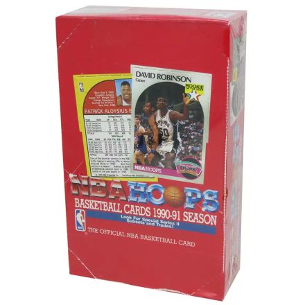 1990-91 NBA Hoops Basketball Series 2 wax box - kosaras kártya doboz