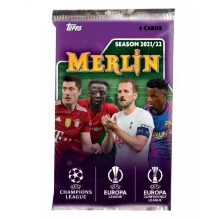 2021-22 Topps UEFA Champions League Merlin Chrome Soccer Blaster pack