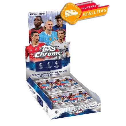 2023-24 Topps Chrome UEFA Club Competitions Soccer Blaster box - focis kártya doboz