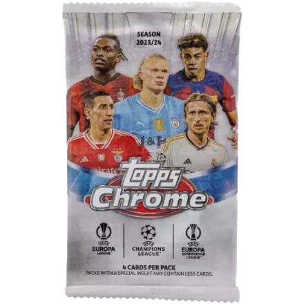 2023-24 Topps Chrome UEFA Club Competitions Soccer Blaster pack - focis kártya csomag