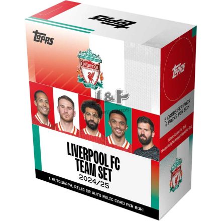 2023-24 Topps Liverpool FC Team Set focis kártya doboz