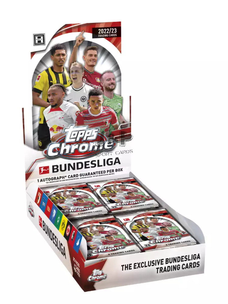 202223 Topps Chrome Bundesliga Soccer HOBBY Box focis kár