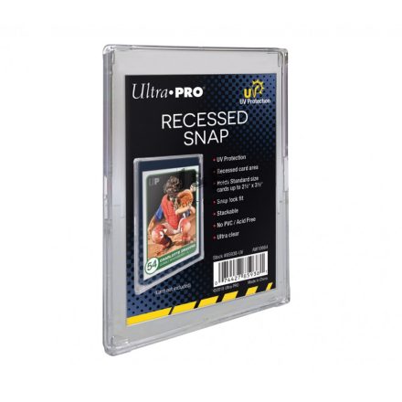 Ultra Pro UV Recessed Mini Snap kártya tartó széles peremmel