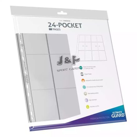 Ultimate Guard 24-Pocket QuadRow Pages Átlátszó - 24 zsebes kártya tartó lap