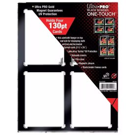   Ultra Pro fekete keret 4 kártyához - 130pt One-touch mágneses tok