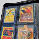 Gemloader Premium toploader tartó album - 4 zsebes Cipzáros - zold