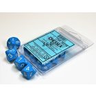 Chessex D10 Opaque Polyhedral Light Blue/white doboz (10db kocka) - D10 dobókocka