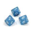 Chessex D10 Opaque Polyhedral Light Blue/white doboz (10db kocka) - D10 dobókocka