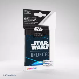   Gamegenic - Star Wars: Unlimited Art Sleeves - Card Back Blue 66x91mm - kártya védő fólia