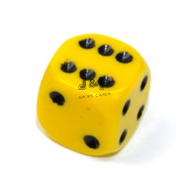   Chessex Opaque D6 Dice 12 mm Yellow w/black - Sárga/fekete dobókocka (db)