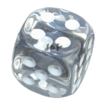 Chessex Translucent D6 Dice 16 mm Clear/white - Átlátszó/Fehér dobókocka (db)
