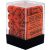 Chessex Opaque D6 Dice 12 mm Orange/Black - Narancssárga/Fekete dobókocka doboz