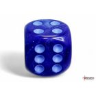 Chessex Gemini D6 Dice 16 mm Blue/light blue - Kék/Világoskék dobókocka doboz (12db)