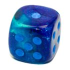 Chessex Gemini D6 Dice 16 mm Blue/light blue - Kék/Világoskék dobókocka doboz (12db)