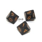 Chessex D10 Opaque Polyhedral Black/Gold - Fekete/Arany doboz (10db kocka) - D10 dobókocka