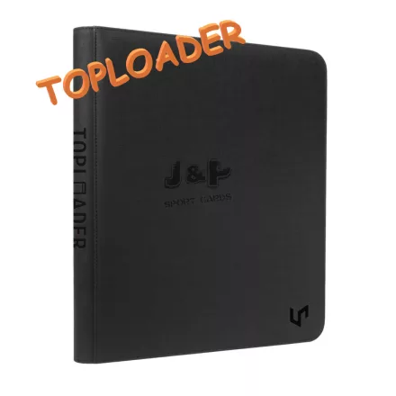 Ultra Pro 9 zsebes Zippered Toploader PRO-Binder - Cipzáros toploader album - Fekete