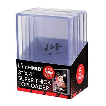 Ultra Pro toploader kemény tok 3" x 4" Super Thick színtelen 360pt - doboz (5 db)
