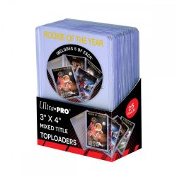 Ultra Pro toploader kemény tok 3" x 4" Regular "Mixed Title" színtelen feliratos 35pt - doboz (5*5 db)