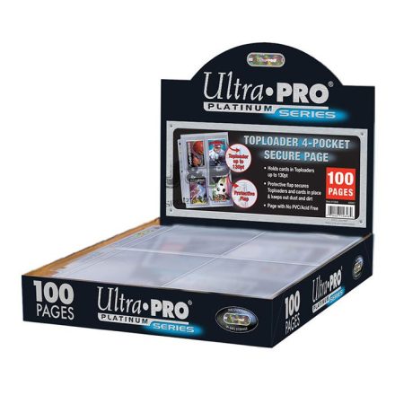 Ultra Pro Platinum 9 zsebes védőfüles kártya tartó lap 11 lyukú, mappalap karton - 100 lap