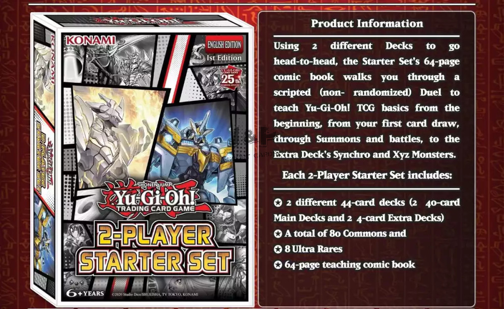 Yu-Gi-Oh! 2-Player Starter Set Box - Sport Kártya Bolt - Kos