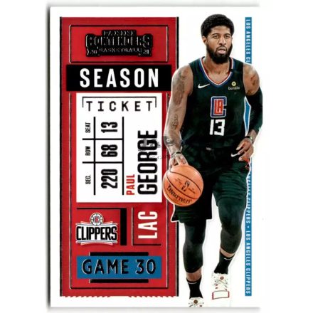 2020-21 Panini Contenders #50 Paul George