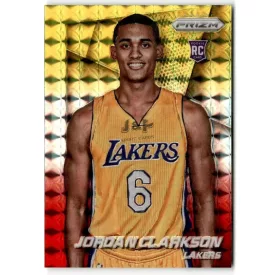   2014-15 Panini Prizm Prizms Yellow and Red Mosaic #287 Jordan Clarkson