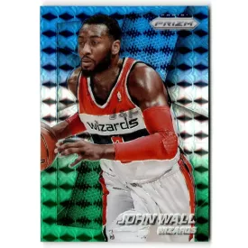   2014-15 Panini Prizm Prizms Blue and Green Mosaic #135 John Wall