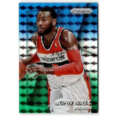 2014-15 Panini Prizm Prizms Blue and Green Mosaic #135 John Wall