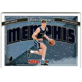 2022-23 Hoops Rookie Greetings Winter #19 Jake LaRavia