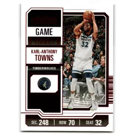   2023-24 Panini Contenders Game Ticket Red #42 Karl-Anthony Towns