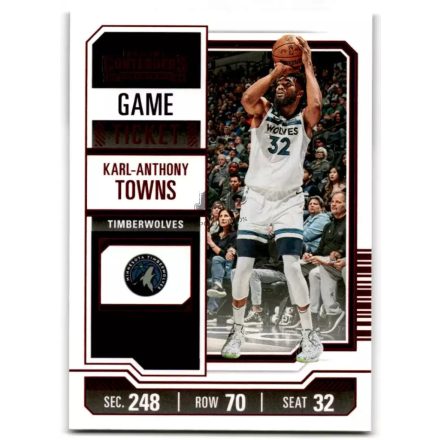 2023-24 Panini Contenders Game Ticket Red #42 Karl-Anthony Towns