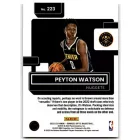2022-23 Donruss Optic #223 Peyton Watson RR RC