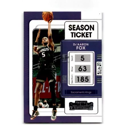 2021-22 Panini Contenders #59 De'Aaron Fox