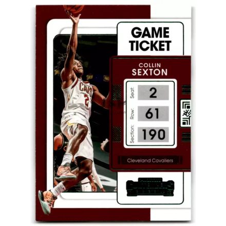 2021-22 Panini Contenders Game Ticket Green #86 Collin Sexton