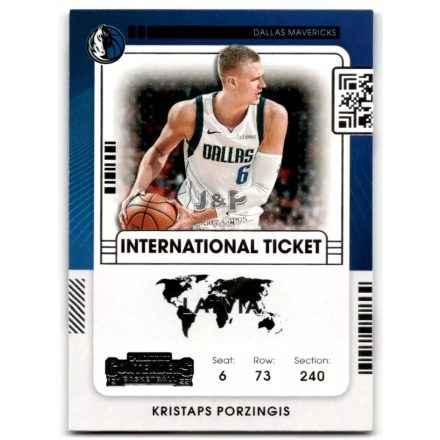 2021-22 Panini Contenders International Ticket #1 Kristaps Porzingis