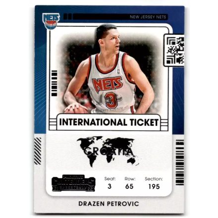 2021-22 Panini Contenders International Ticket #12 Drazen Petrovic