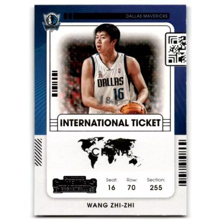 2021-22 Panini Contenders International Ticket #21 Wang Zhi-zhi