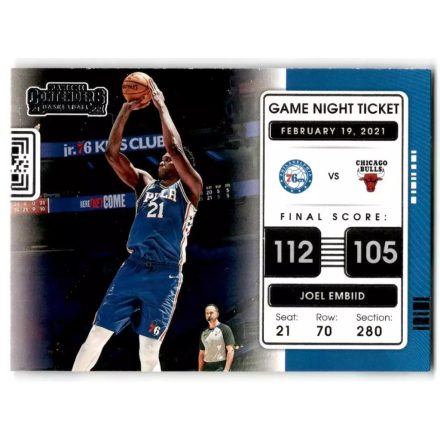 2021-22 Panini Contenders Game Night Ticket #2 Joel Embiid