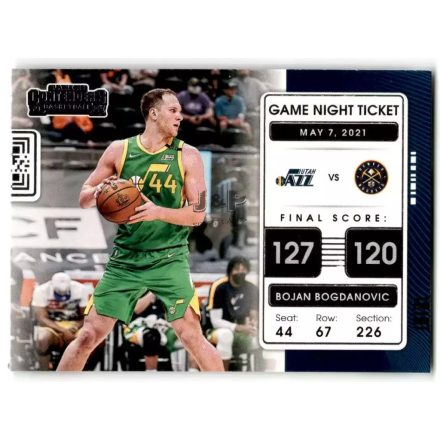 2021-22 Panini Contenders Game Night Ticket #6 Bojan Bogdanovic