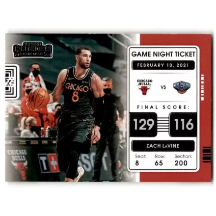 2021-22 Panini Contenders Game Night Ticket #9 Zach LaVine