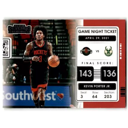 2021-22 Panini Contenders Game Night Ticket #14 Kevin Porter Jr.