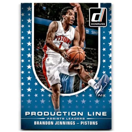 2014-15 Donruss Production Line Assists #7 Brandon Jennings