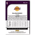 2019-20 Hoops Premium Stock #273 Rajon Rondo