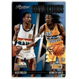 2013-14 Prestige Connections #15 Kenneth Faried/Alex English