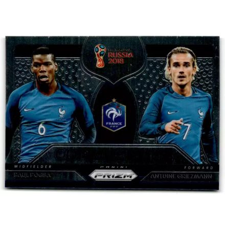 2018 Panini Prizm World Cup Connections #7 Paul Pogba/Antoine Griezmann