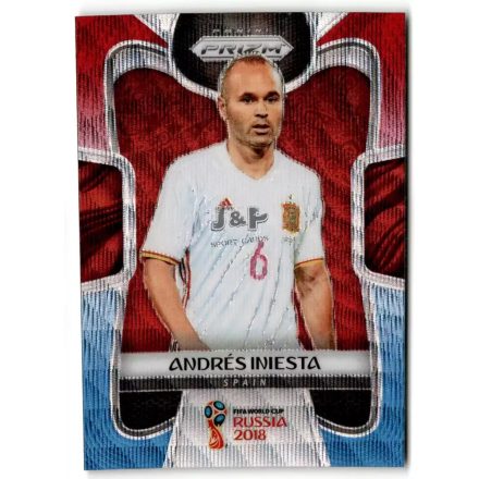 2018 Panini Prizm World Cup Prizms Red and Blue Wave #197 Andres Iniesta