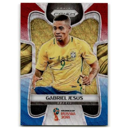 2018 Panini Prizm World Cup Prizms Red and Blue Wave #32 Gabriel Jesus